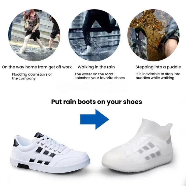 Thickened Wear-Resistant Waterproof Silicone Rain Shoe Cover