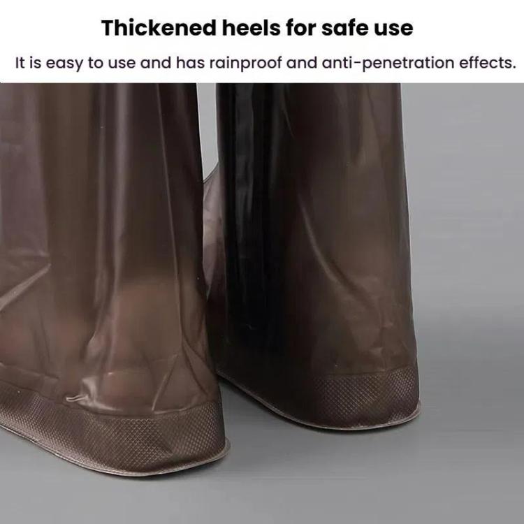 38cm Outdoor PVC Thickened Anti-Skid Rainproof High-Top Shoe Covers