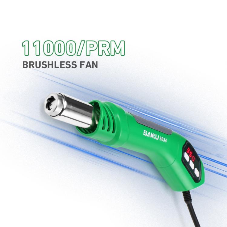 BAKU BA-8034 650W Hot Air Blower 100-500 Degrees Celsius Heat Tool With 3 Nozzles