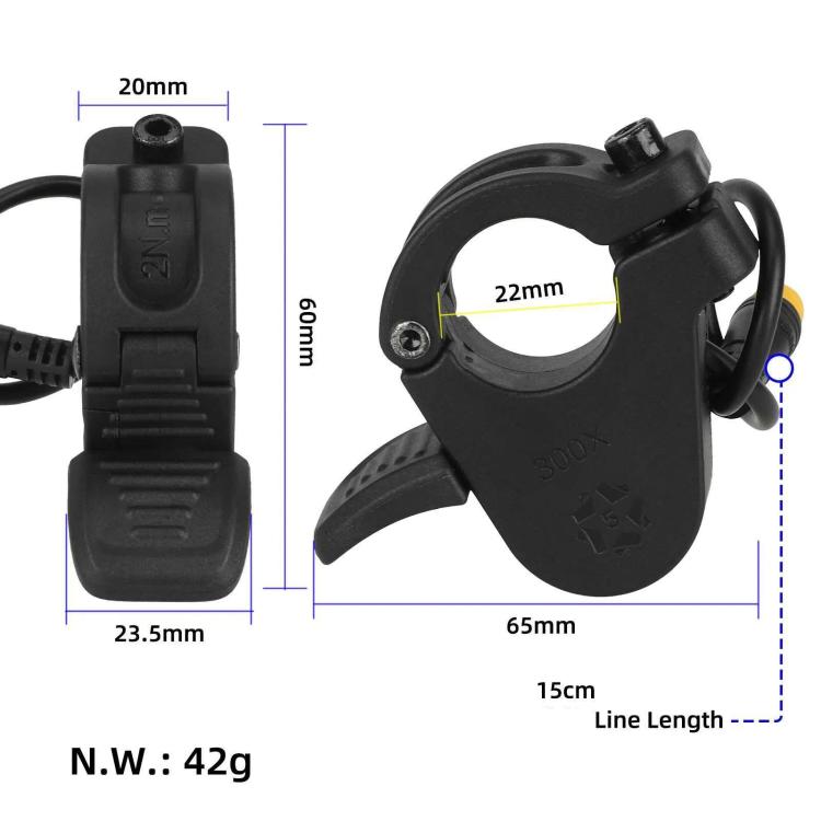 For Kukirin G3 Pro Electric Scooter Waterproof Thumb Throttle Accelerator with 3-Pin Connector