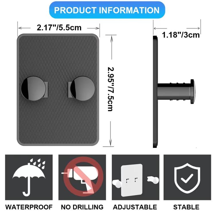 3pcs /Pack Wall-Mounted No-Drill Shaver Organizer Manual/Safety Razor Hook