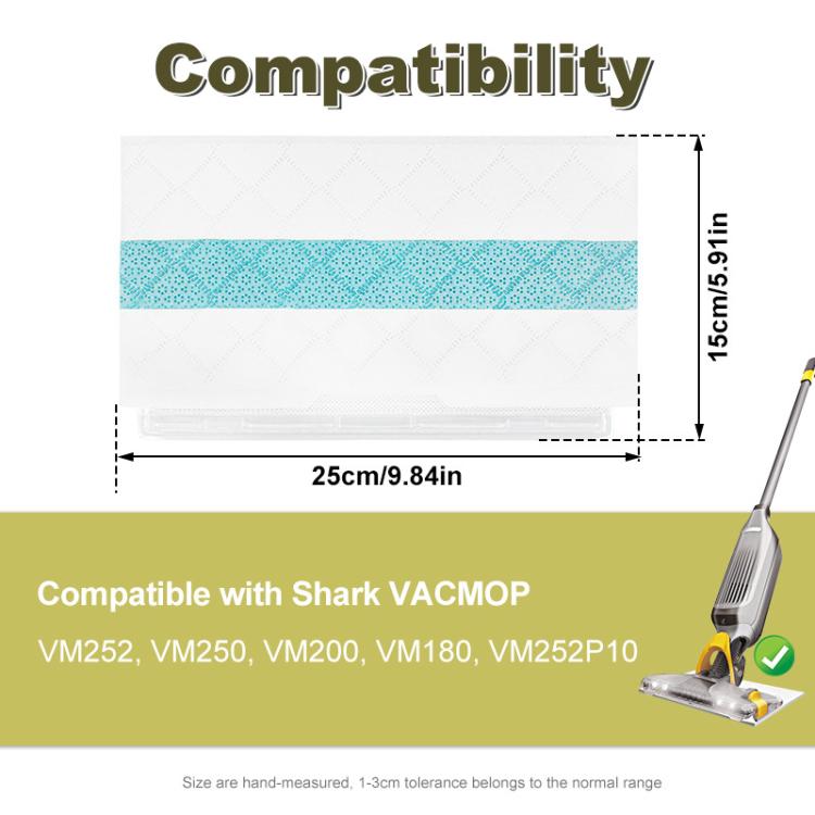 2pcs /Pack Disposable Mop Pad Refills For Shark Vacmop VM252/VM250/VM200/VMP30