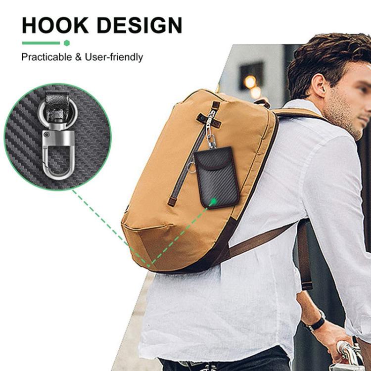 RFID Blocking Car Key Holder Anti-Skimming Carbon Fiber Key Case for Vehicles, Credit Cards & Electronics