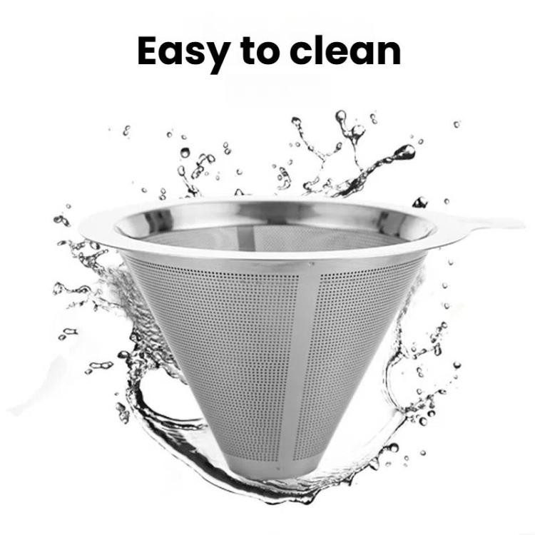 304 Stainless Steel Coffee Filter Reusable Mesh for Pour Over/Drip Coffee Maker