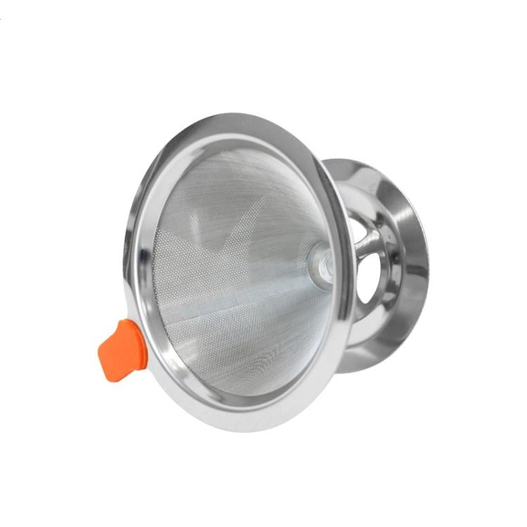 V60 Stainless Steel Coffee Filter with Base for Pour Over Brewing