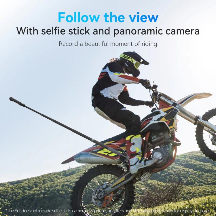 TELESIN Camera Double Clip Crab Clamp 360 Rotating Motorcycle Bicycle Handlebar Mount