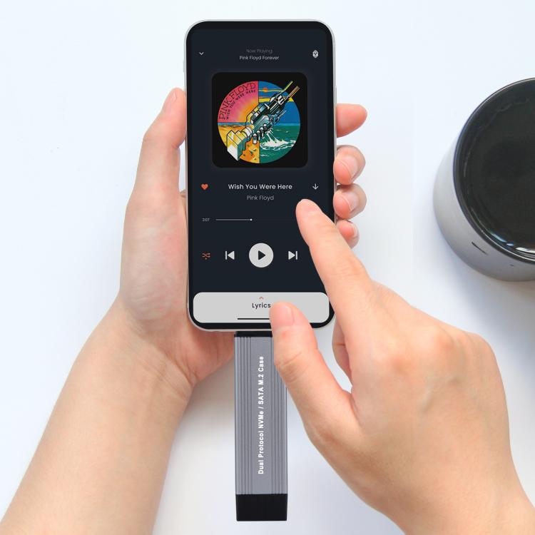 10Gbps USB3.1 Gen2 NVMe Hard Drive Enclosure With Direct Plug USB + Type-C Dual Interface