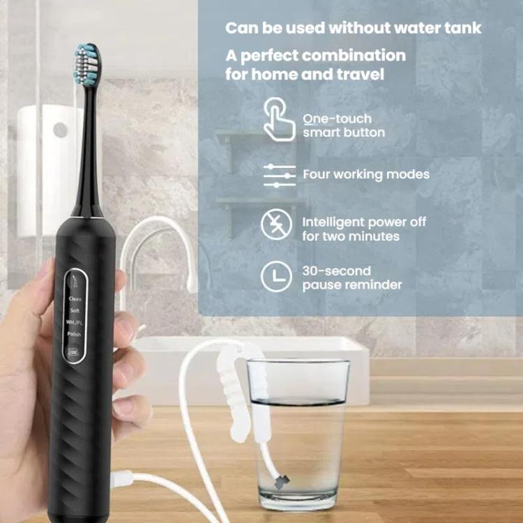 3-in-1 Electric Toothbrush, Water Flosser & Oral Irrigator with 180mL Detachable Tank