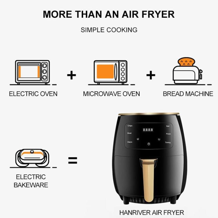 6L 1400W Air Fryer Household Large Capacity French Fry Maker Multifunctional Electric Fryer