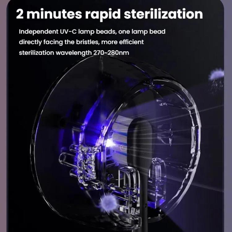 Rechargeable Sonic Electric Toothbrush for Adults with Custom Mode, Antibacterial Brush Heads, Smart Timer