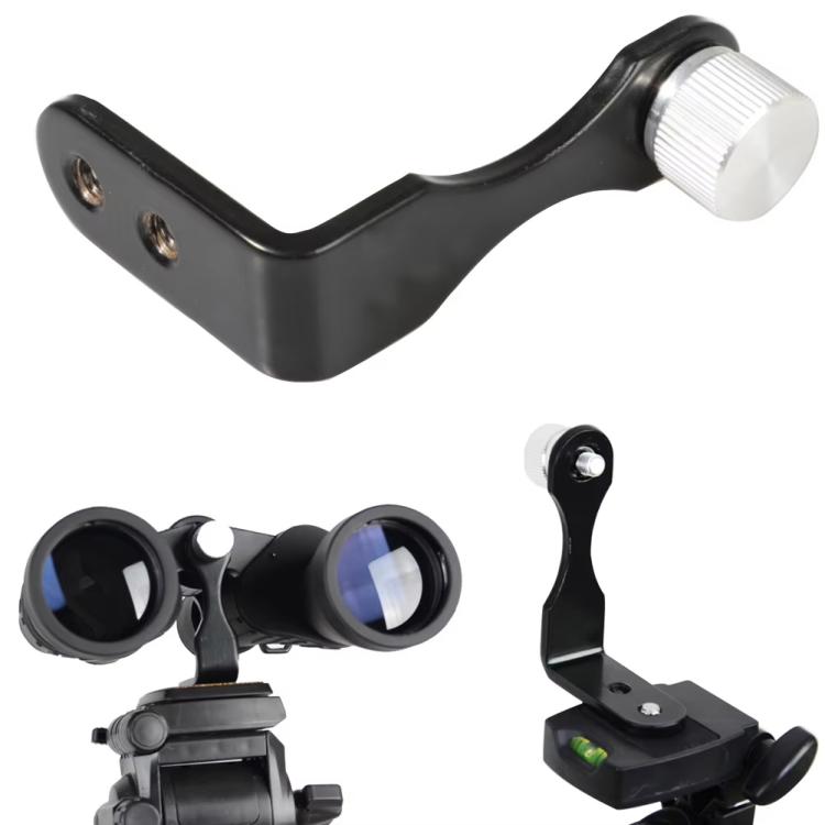 Binoculars Tripod Adapter L-Shaped Metal Mount Connector for Photography, Stabilizing Binocular