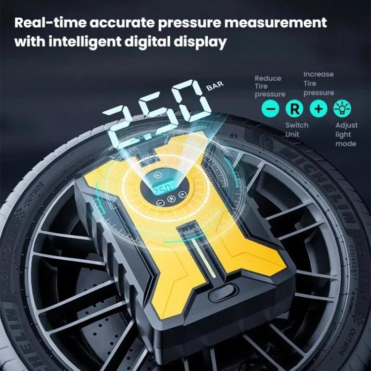 SUITU ST-929ASX 19-cylinder Wired Digital Display Car Air Pump Portable High-Pressure Automatic Air Pump