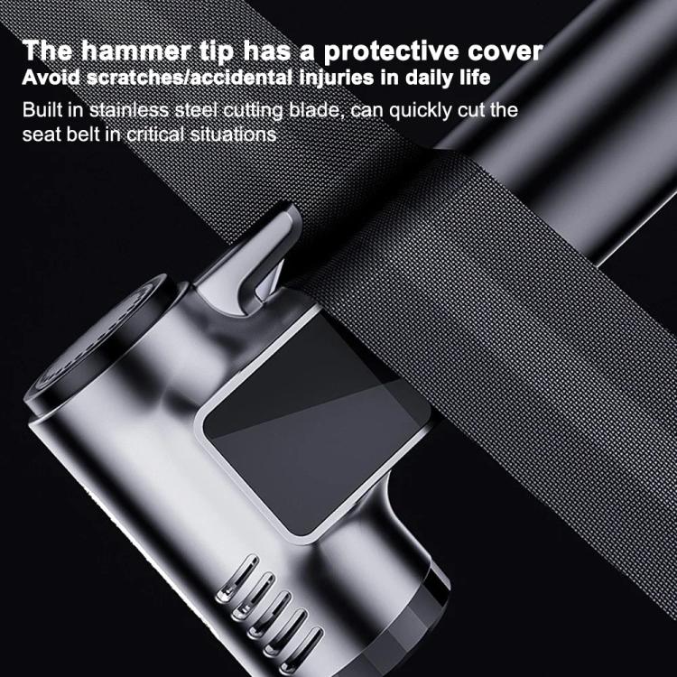 Car Air Pump With Window Breaker Cutting Tool Electric Portable Air Pump