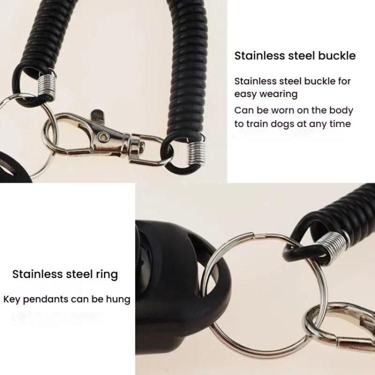 2 In 1 Pet Training Clicker Dog Whistle With Long Wristband