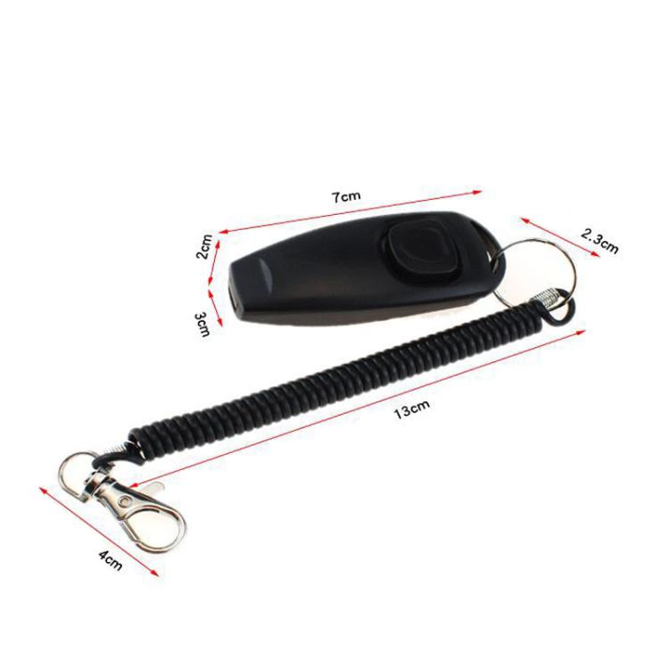 2 In 1 Pet Training Clicker Dog Whistle With Long Wristband