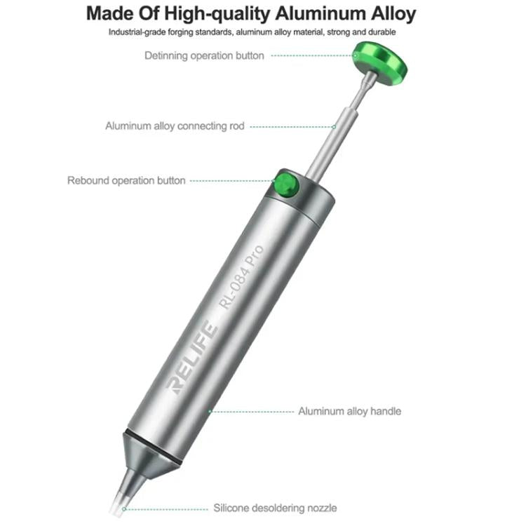Powerful Aluminium Alloy Solder Sucker Manual Solder Residue Sucker