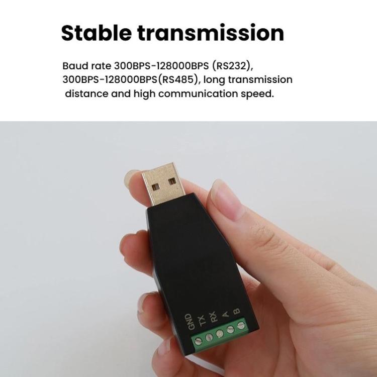 AMSAMOTION USB to RS232/485 Converter Adapter for Industrial Automation, PLC, POS