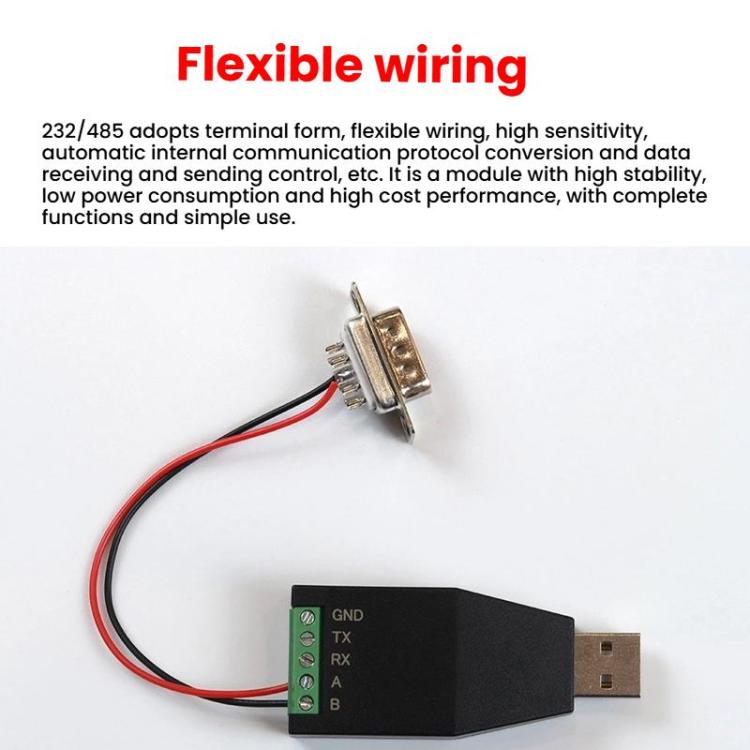 AMSAMOTION USB to RS232/485 Converter Adapter for Industrial Automation, PLC, POS
