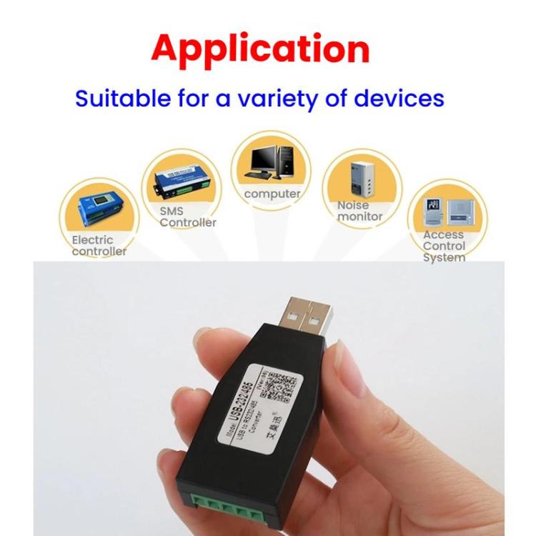 AMSAMOTION USB to RS232/485 Converter Adapter for Industrial Automation, PLC, POS