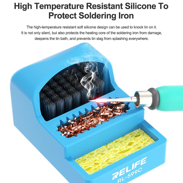 3 In 1 Soldering Iron Cleaner Soldering Iron Tip Tin Residue High Temperature Resistant Cleaning Sponge Steel Wire Cleaning Ball