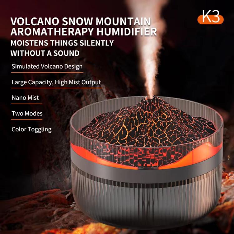 2L Volcanic Essential Oil Diffuser Humidifier Large Capacity Aromatherapy Mist Diffuser Top-Fill Water Tank