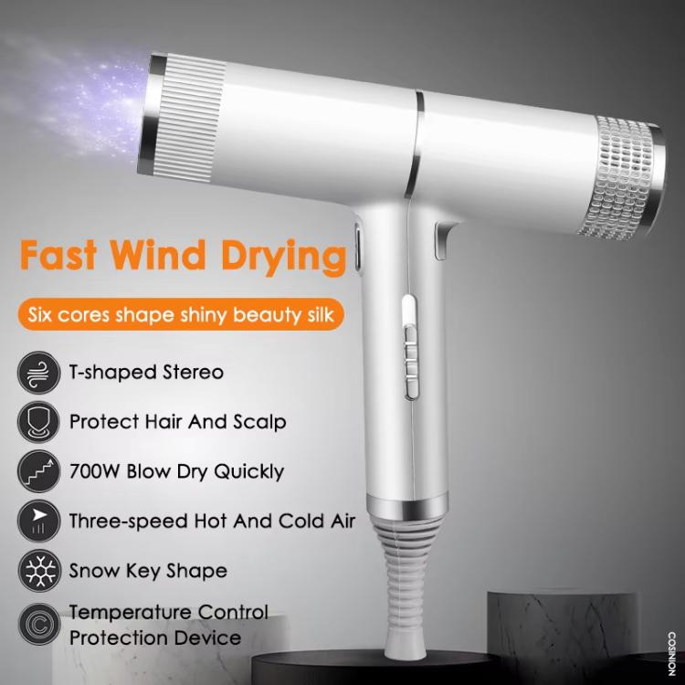 T-Shaped Hair Dryer with Smart Inverter Technology High-Power Blow Dryer for Home & Salon Use
