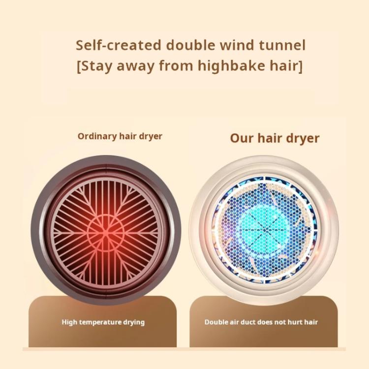 800-1200W High-Speed Hair Dryer with Blue Light Care Foldable & Portable for Travel