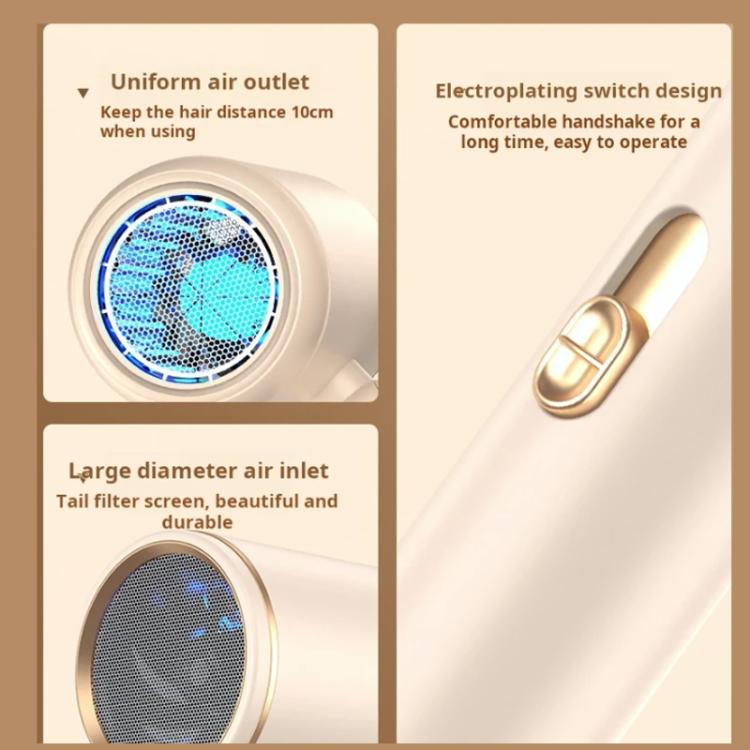 800-1200W High-Speed Hair Dryer with Blue Light Care Foldable & Portable for Travel