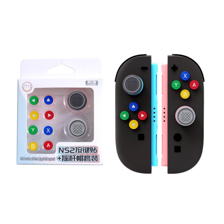 For Nintendo Switch 2 Joy-Con Controllers Silicone Button Skins & Joystick Caps Set