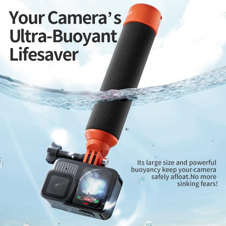 aMagisn Universal Floating Hand Grip for Action Cameras with Triple Claw & 1/4-inch Screw Mount