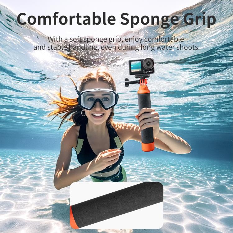 aMagisn Universal Floating Hand Grip for Action Cameras with Triple Claw & 1/4-inch Screw Mount