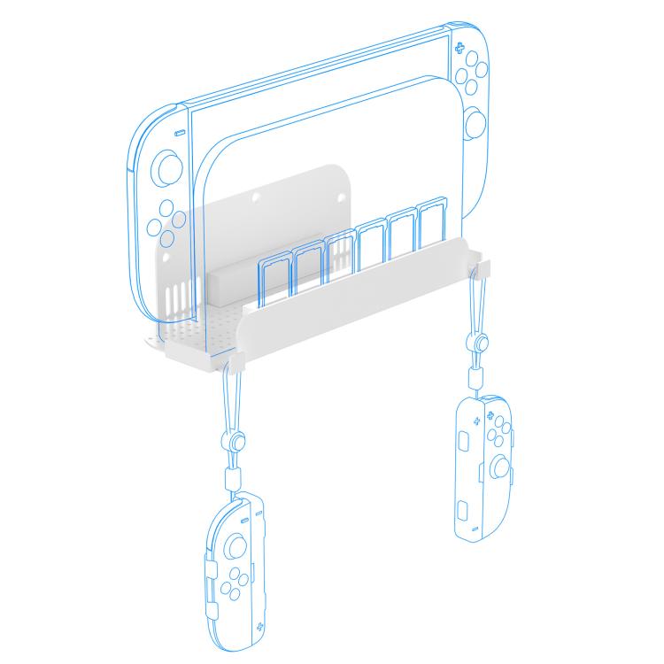Wall Mount Holder for Nintendo Switch 2/Switch/Switch OLED & Joy-Con With Game Card Storage