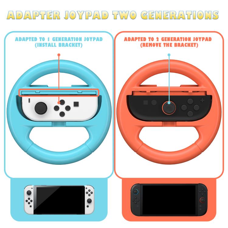 2pcs /Pack Steering Wheel Grip for Nintendo Switch 2/Switch Joy-Con Controllers