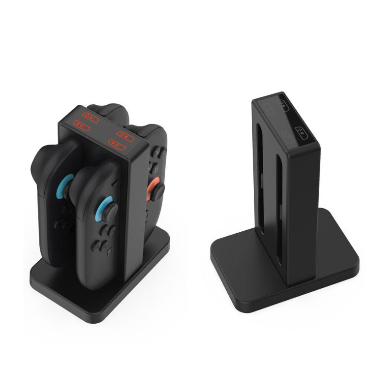 DOBE 4-in-1 Magnetic Charging Station for Nintendo Switch 2 Controllers with LED Indicators & Cartridge Storage