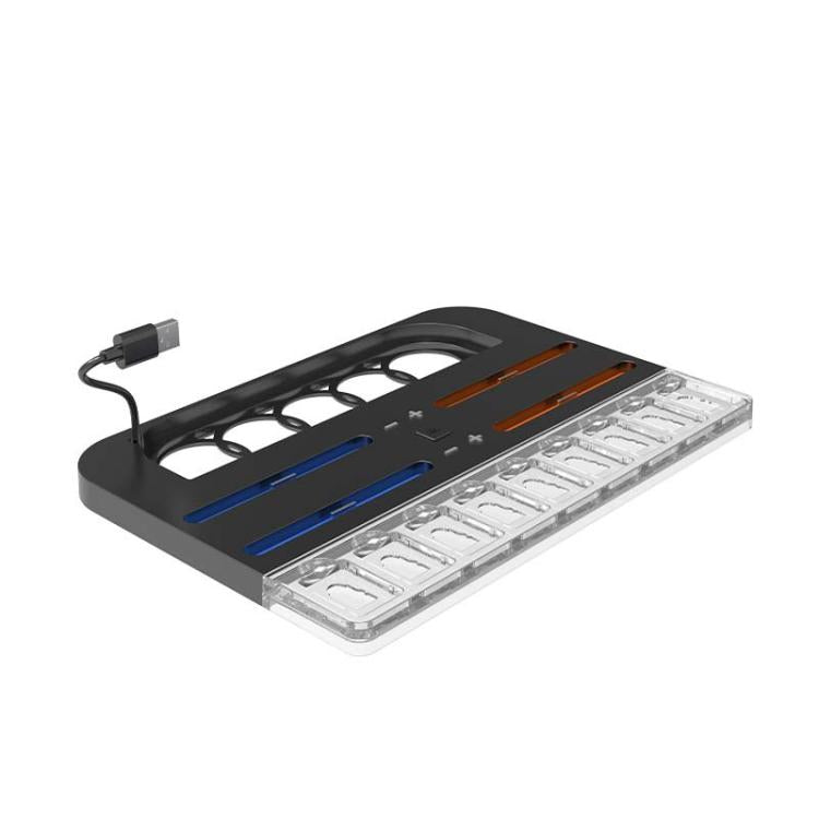 For Nintendo Switch 2  Console and Joy-Con Controllers Charging Dock with RGB Lighting, 9 Game Card Slots