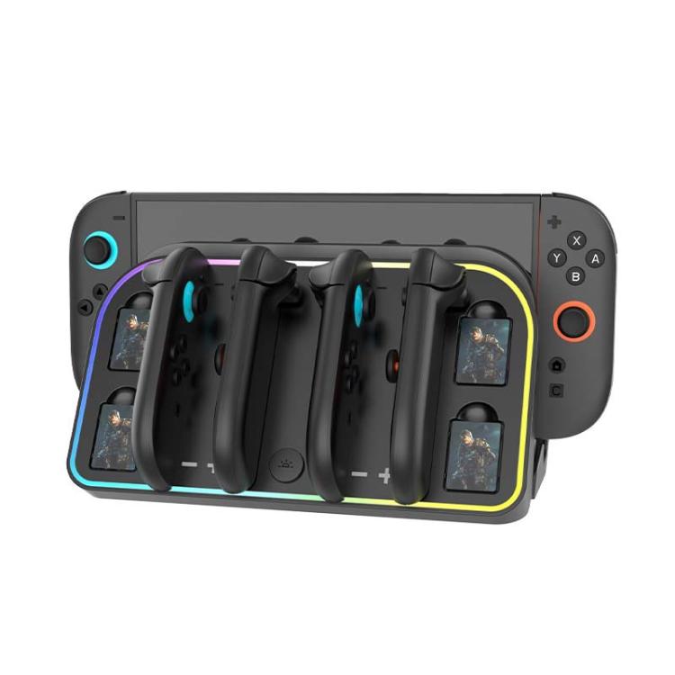 For Nintendo Switch 2 JoyCon Wall-Mounted Charging Dock with RGB Lighting