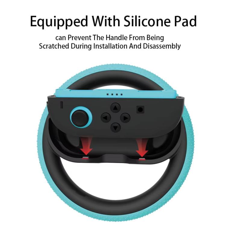 For Nintendo Switch 2 Joy-Con 1pair Steering Wheel Grip With Anti-slip Particles