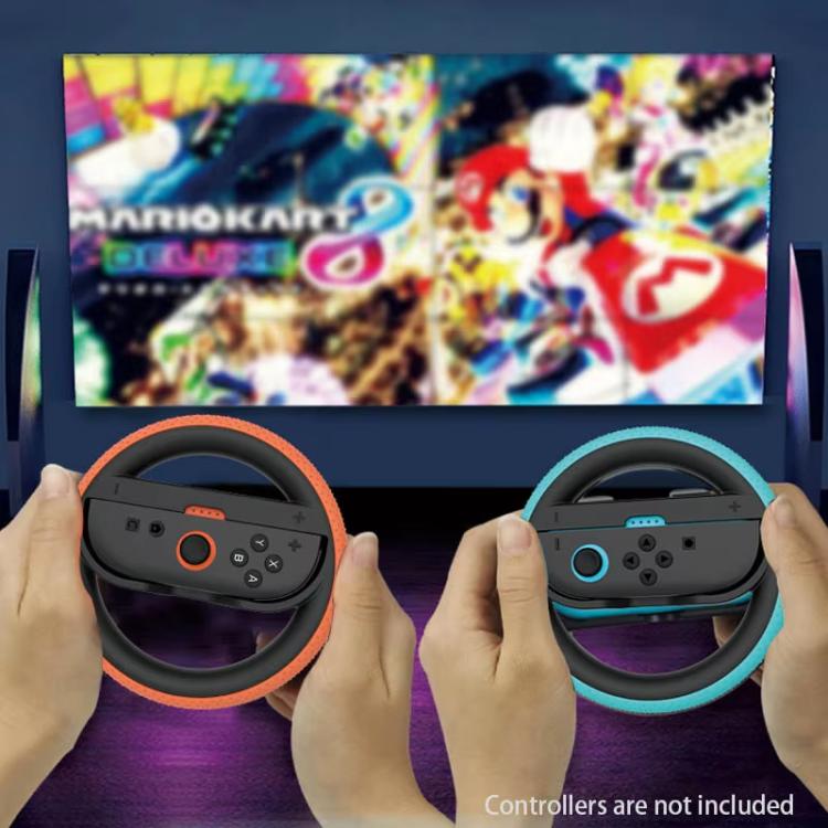 For Nintendo Switch 2 Joy-Con 1pair Steering Wheel Grip With Anti-slip Particles