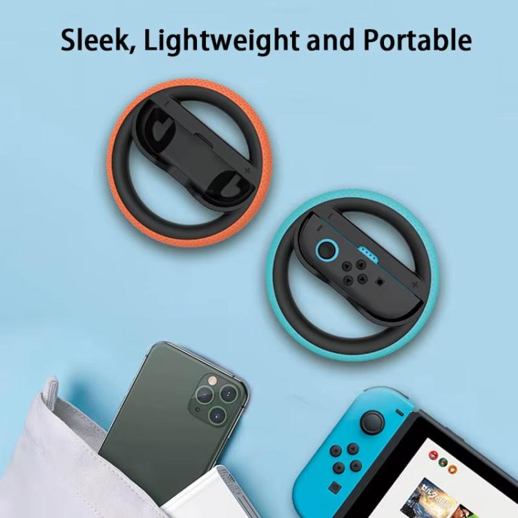 For Nintendo Switch 2 Joy-Con 1pair Steering Wheel Grip With Anti-slip Particles