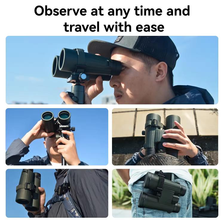 APEXEL BinoClamp Pro Quick-Release Binocular Mount Kit 360-degree Swivel Aluminum Binocular Holder