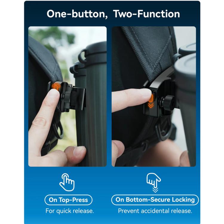 APEXEL BinoClamp Pro Quick-Release Binocular Mount Kit 360-degree Swivel Aluminum Binocular Holder