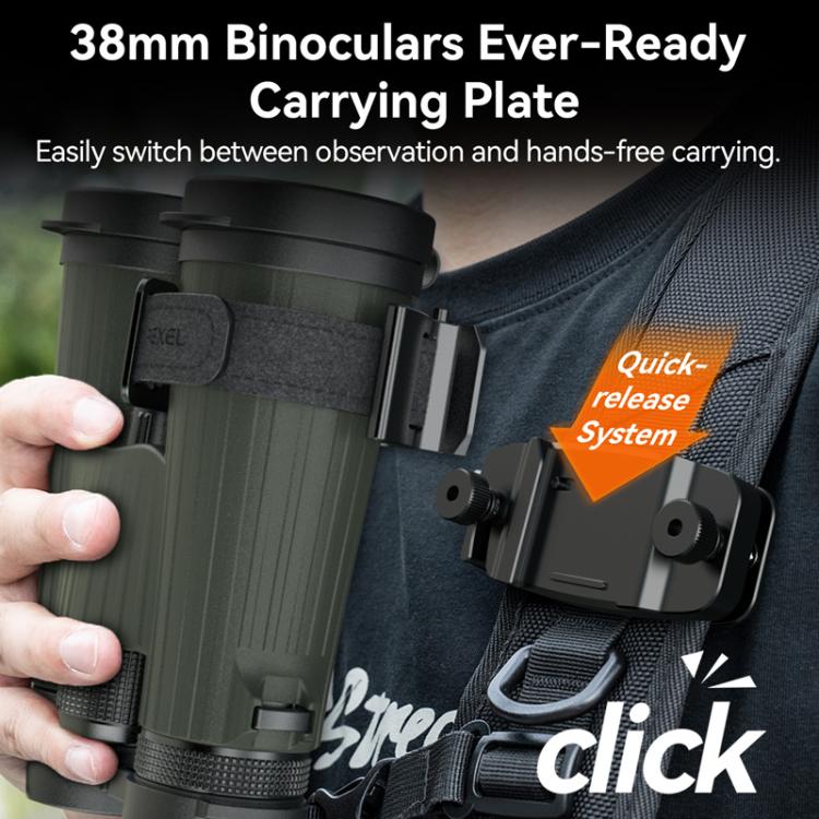 APEXEL BinoClamp Pro Quick-Release Binocular Mount Kit 360-degree Swivel Aluminum Binocular Holder
