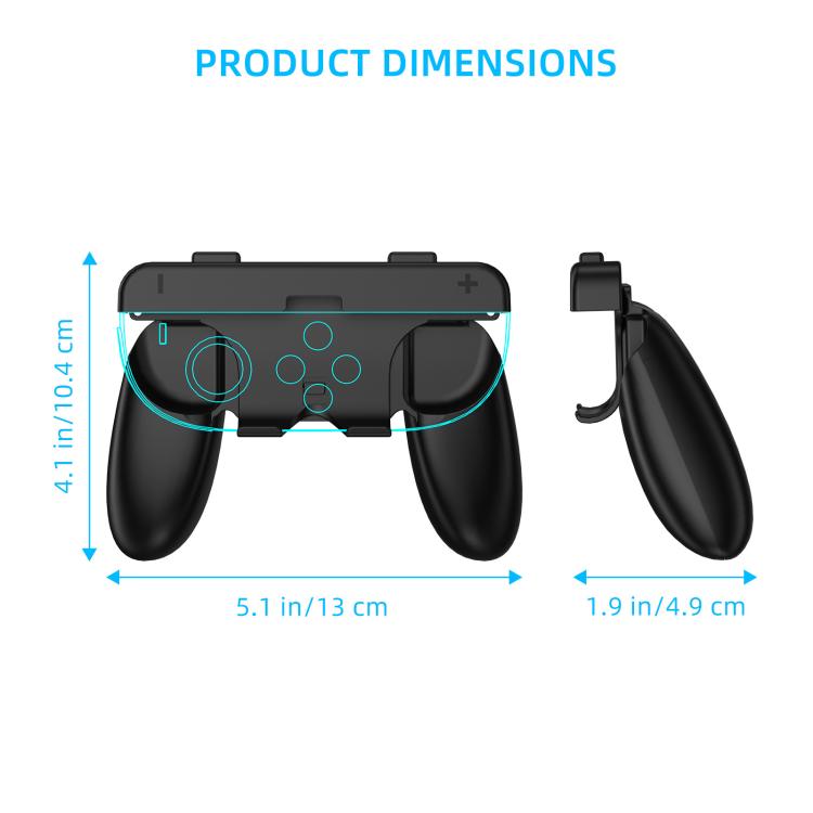 For Nintendo Switch 2 Joy-Con Controllers  2-in-1 Detachable Grip for Dual/Single-Hand Use