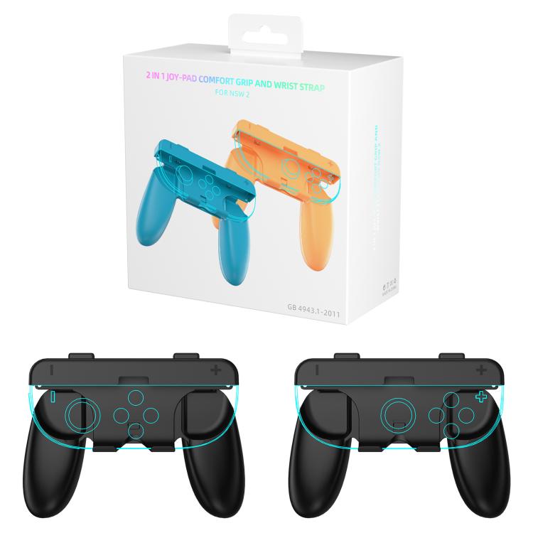 For Nintendo Switch 2 Joy-Con Controllers  2-in-1 Detachable Grip for Dual/Single-Hand Use