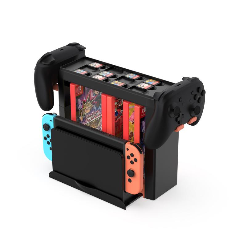 Multi-Function Storage Stand for Nintendo Switch 2/Switch OLED/Switch with 12 Game Cards +15 Case Holders