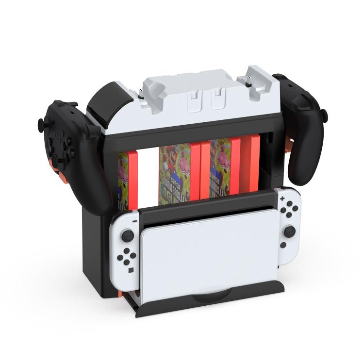Multi-Function Storage Stand for Nintendo Switch 2/Switch OLED/Switch with 12 Game Cards +15 Case Holders