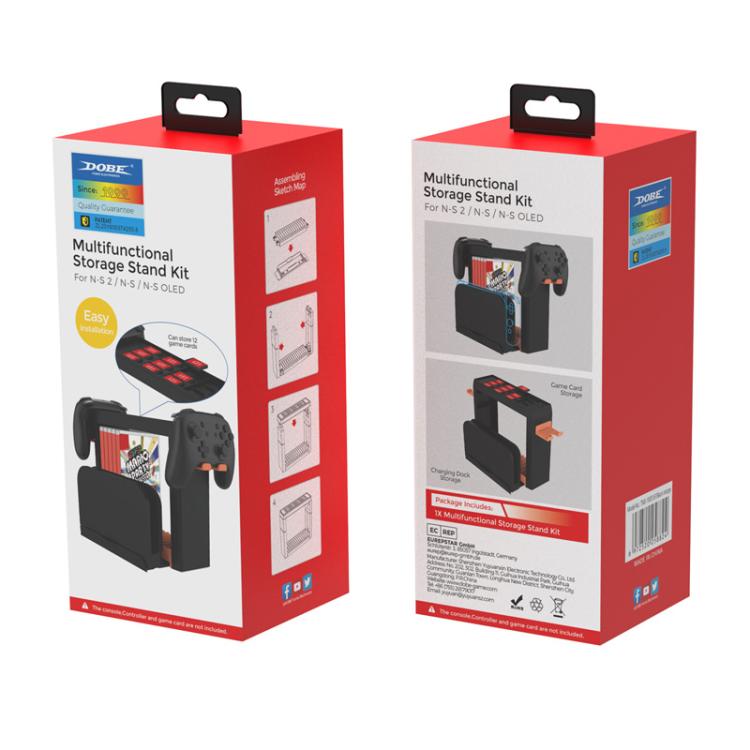 Multi-Function Storage Stand for Nintendo Switch 2/Switch OLED/Switch with 12 Game Cards +15 Case Holders