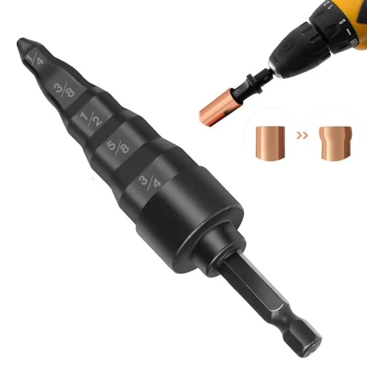 5-in-1 HVAC Tube Expander Tool for 1/4 - 3/4 inch Copper Pipes Electric Drill-Compatible Flaring Kit