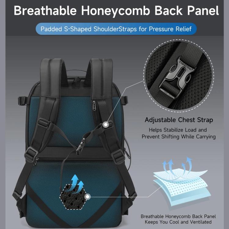 Tigernu Expandable Business Backpack 17-Inch Laptop Bag Wet/Dry Separation Pockets