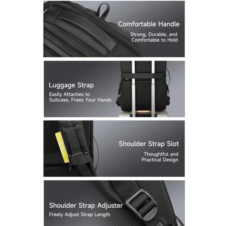 Tigernu Expandable Business Backpack 17-Inch Laptop Bag Wet/Dry Separation Pockets